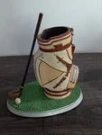 Russ Highland Ridge Golf Bag & Pencil Holder Desk Top Accessory #20187. Fixed Price $12.00.